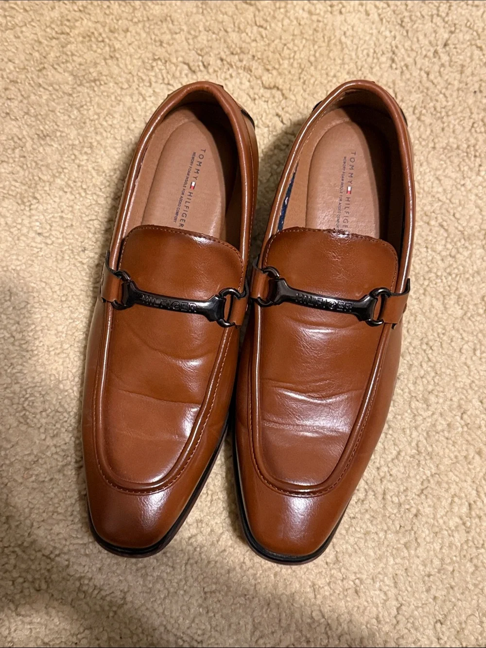 Tommy Hilfiger Men's Tan Leather Bit Loafers